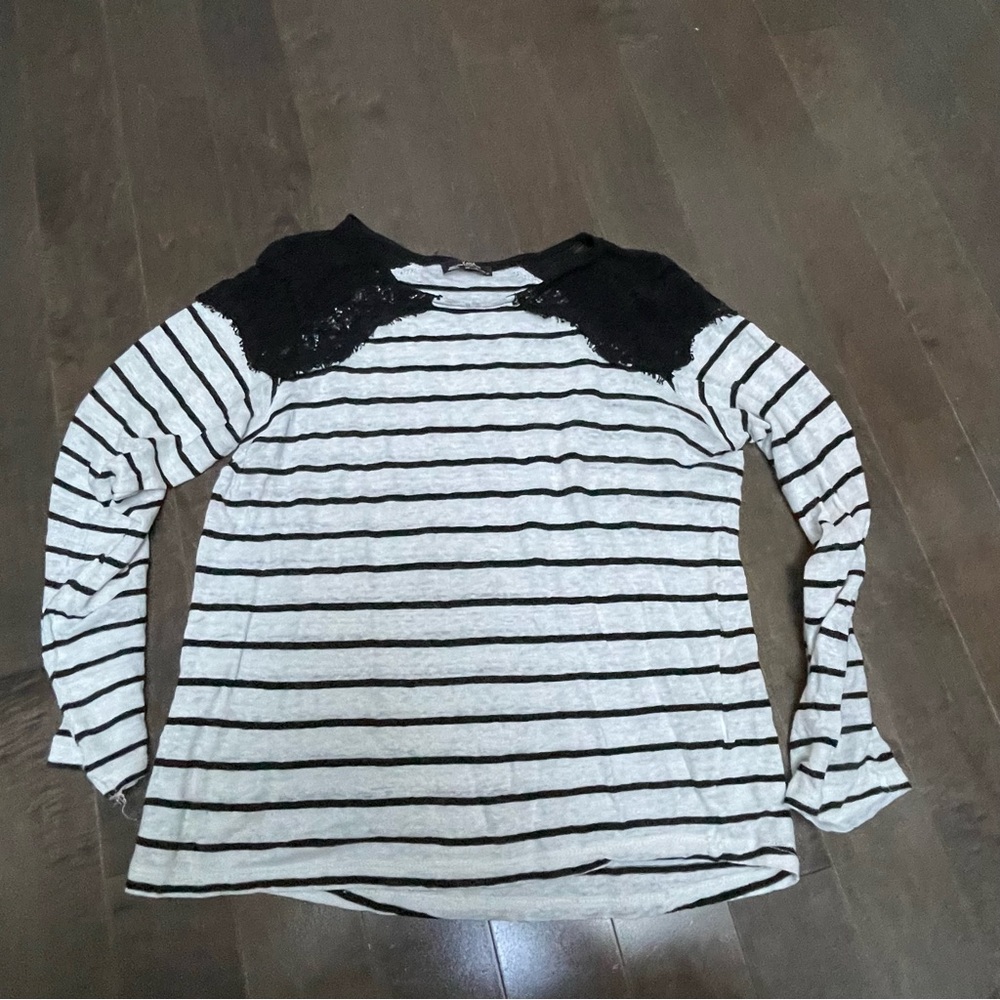 Zara Striped Sweater with Lace details